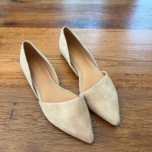 J. Crew d’orsay flats nude suede